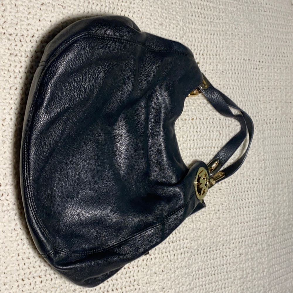 Black leather Michael Kors  Fulton handbag